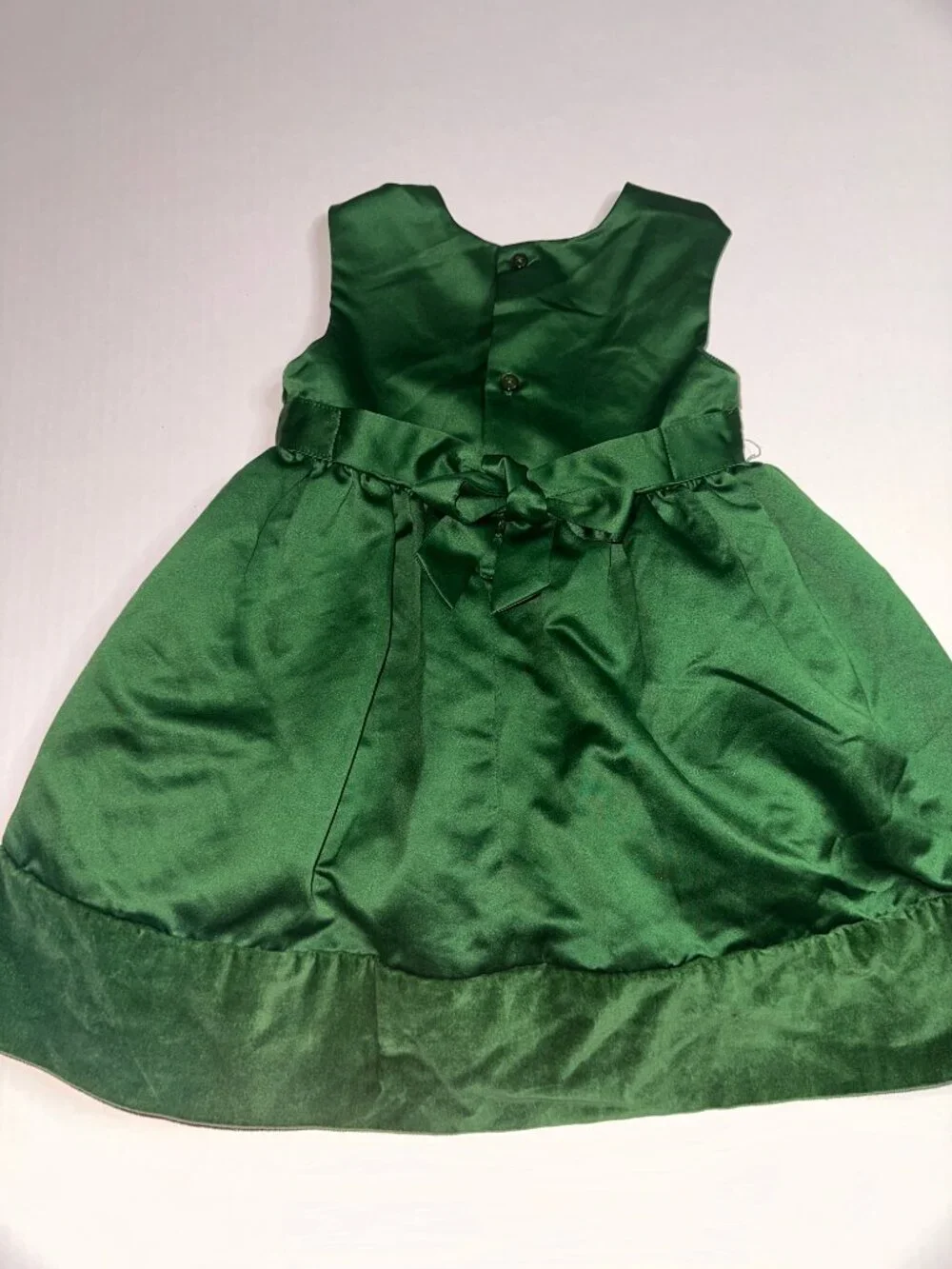 Baby Girls size 24m 24 mo Carters Holiday Green Velvet Trimmed Taffeta Carter's